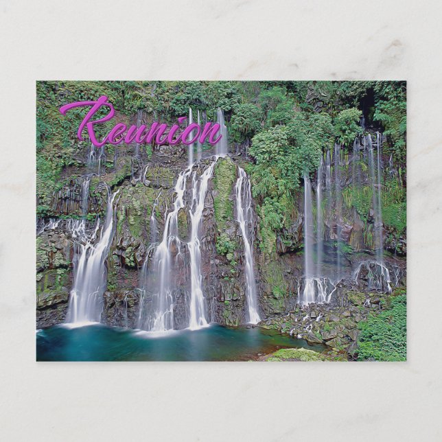 Grand Galet Falls, Reunion Postcard (Front)
