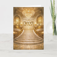 Grand Gold Art Deco Staircase New Year 2027