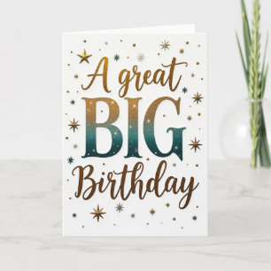 Grand Golden Birthday Card