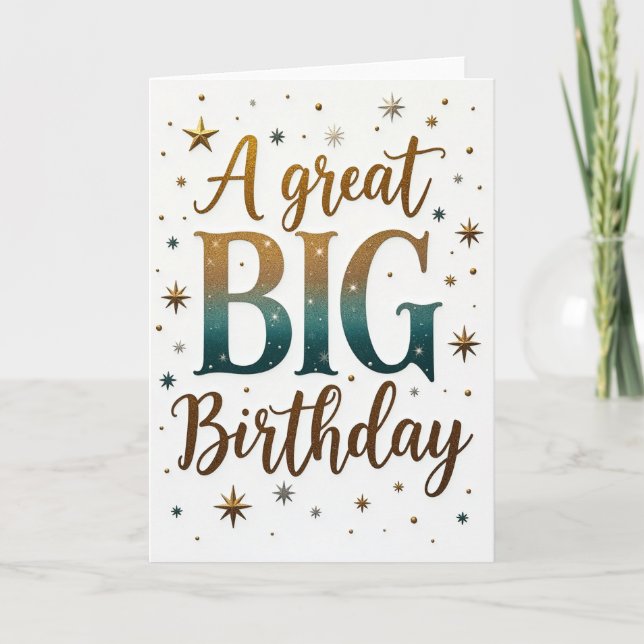 Grand Golden Birthday Card (Front)