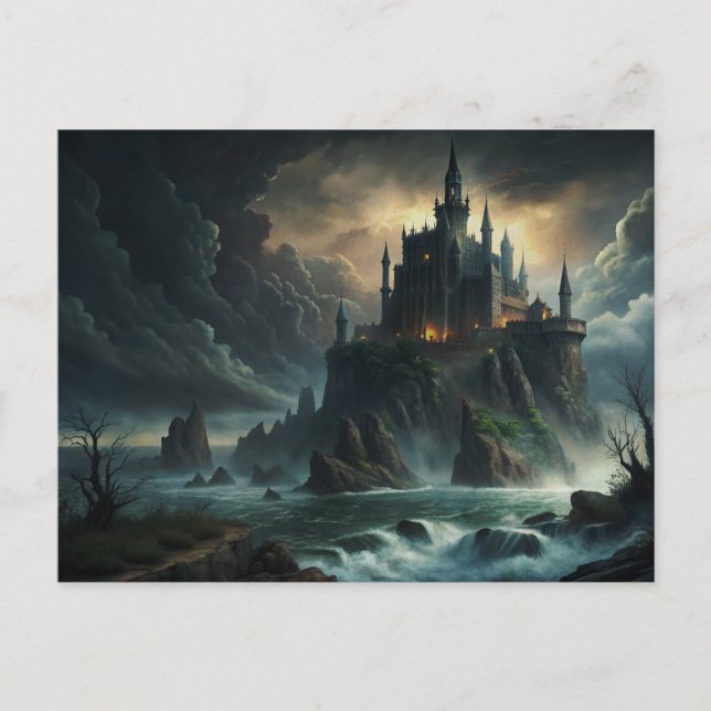 Grand Gothic Moon Castle Postcard (Front)