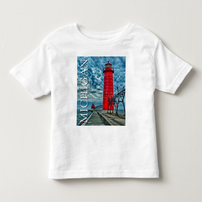 Grand Haven Lighthouse | Michigan Toddler T-Shirt (Front)