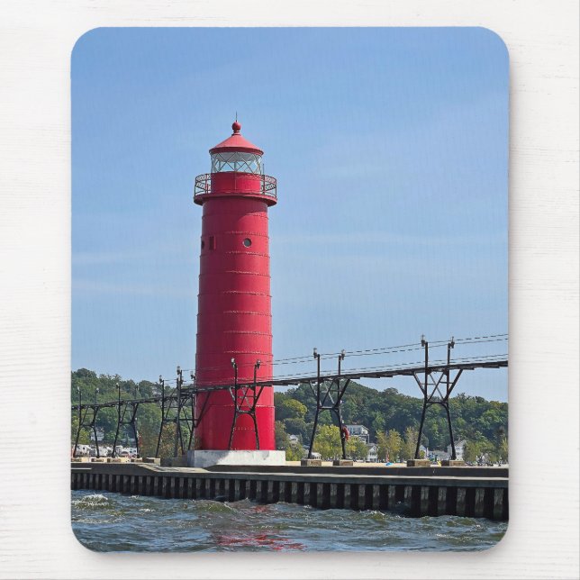 Grand Haven Michigan Lighthouse Mouse Pad (Front)