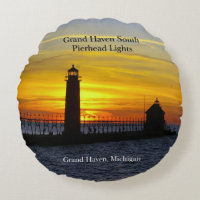 Grand Haven South Pierhead Light 2 sided pillow