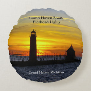Grand Haven South Pierhead Light 2 sided pillow