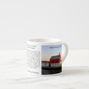 Grand Haven South Pierhead Lights info Espresso Cup