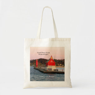Grand Haven South Pierhead Lights tote bag