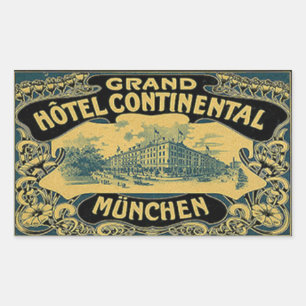 Grand Hotel Continental Munchen  Rectangular Sticker