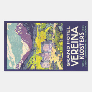 Grand Hotel Veriena Rectangular Sticker