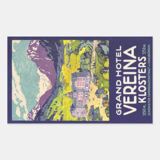 Grand Hotel Veriena Rectangular Sticker (Front)
