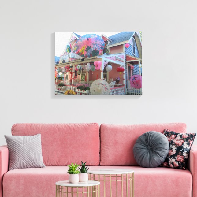 Grand Illumination in Pink - Martha's Vineyard Canvas Print (Insitu(LivingRoom))
