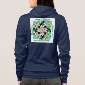 Grand illusion hoodie with zipper