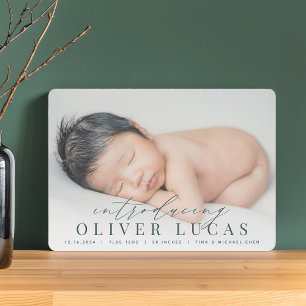 Grand Introduction Photo Birth Announcement