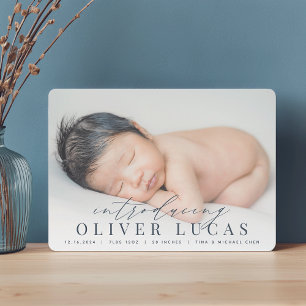 Grand Introduction   Photo Birth Announcement