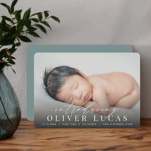 Grand Introduction   Photo Birth Announcement