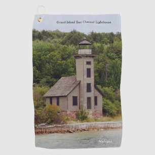 Grand Island East Channel Lighthouse golf towel