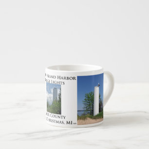 Grand Island Harbour Range Lights espresso mug