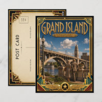 Grand Island Nebraska Vintage Art Deco Golden Age