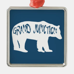 Grand Junction Colorado Bear Metal Tree Decoration