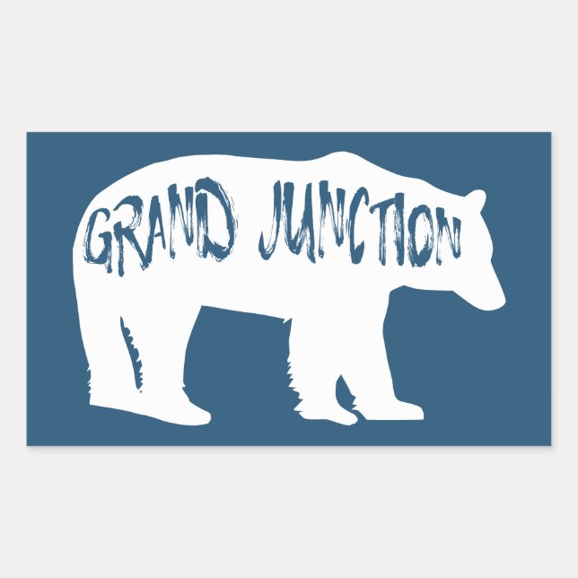 Grand Junction Colorado Bear Rectangular Sticker (Front)
