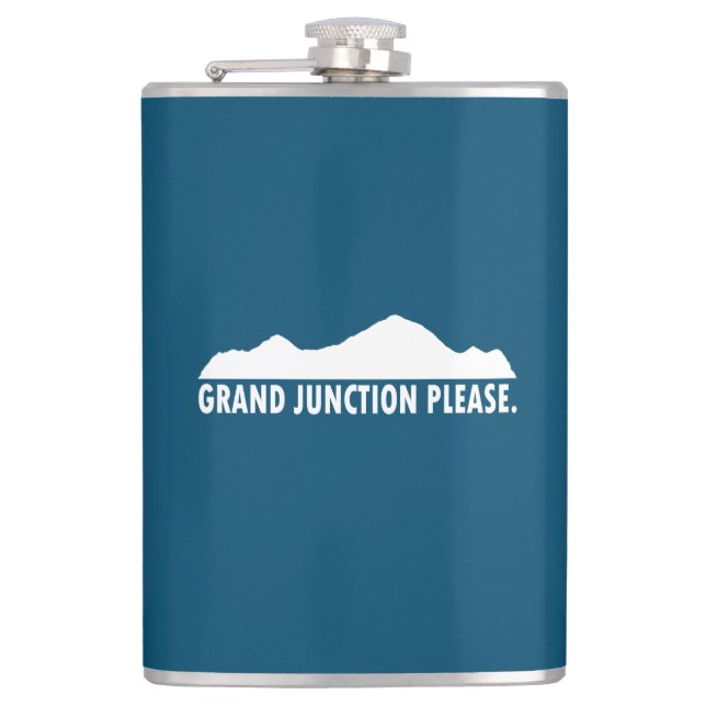 Grand Junction Colorado Please Hip Flask (Front)