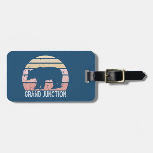 Grand Junction Colorado Retro Bear Luggage Tag