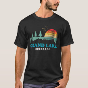 Grand Lake Colorado Flag Mountain Vintage Retro CO T-Shirt