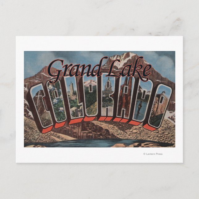 Grand Lake, Colorado - Large Letter Scenes Postcard (Front)
