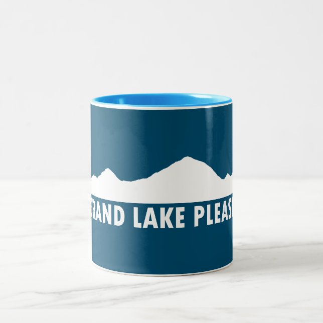 Grand Lake Colorado Please Two-Tone Coffee Mug (Center)
