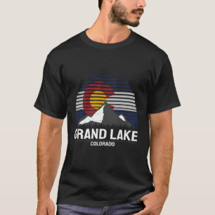 Grand Lake Colorado State Flag Grand Lake County T-Shirt