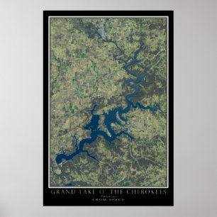 Grand Lake O' the Cherokees Oklahoma Satellite Poster
