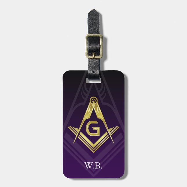 Grand Lodge Masonic Luggage Tags | Freemason (Front Vertical)