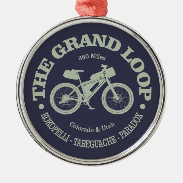 Grand Loop (MTB) Metal Tree Decoration (Front)