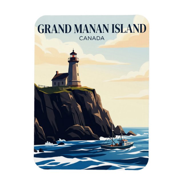 Grand Manan Island Canada Magnet (Vertical)