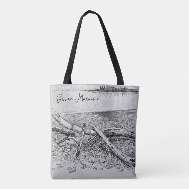 Grand Marais Artist Point Tote Bag (Back)