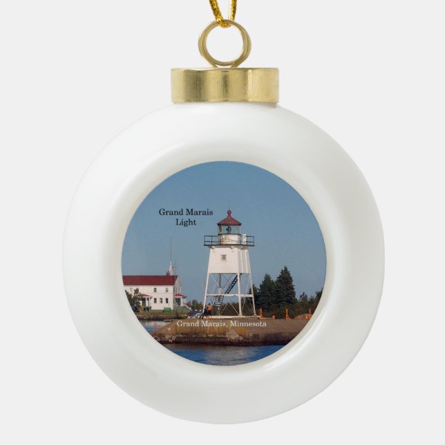 Grand Marais Light ornament (Front)