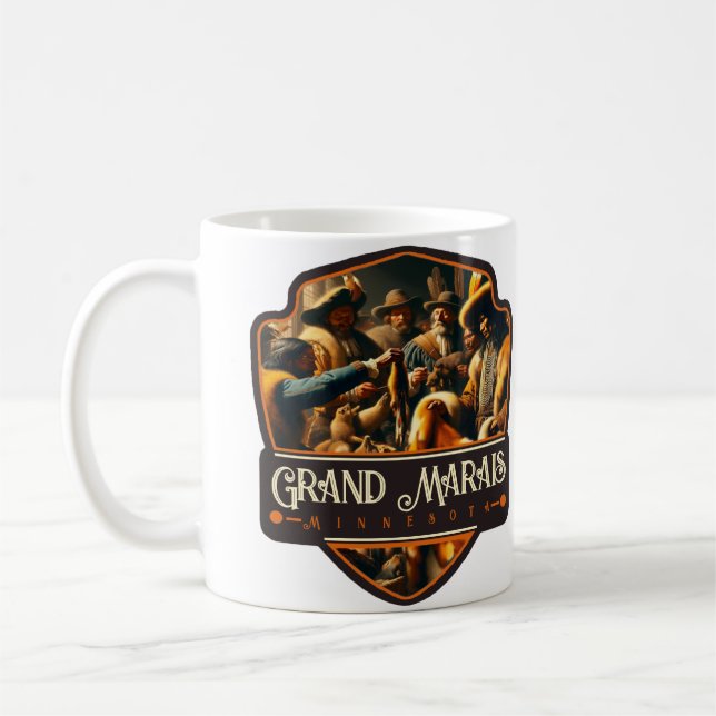 Grand Marais, Minnesota | Vintage Coffee Mug (Left)