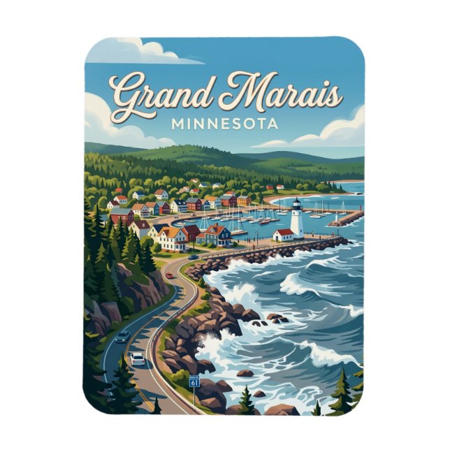 Grand Marais USA Magnet (Vertical)