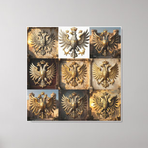 Grand Marble Sculpture of the Illyrian Eagle Canvas Print