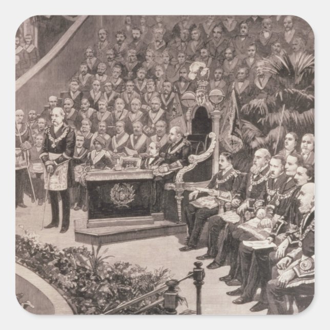 Grand Masonic Gathering in the Royal Albert Square Sticker (Front)