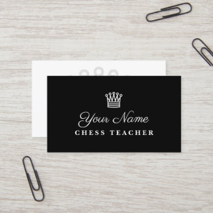 Grand master Chess teacher business card template