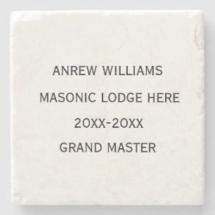 Grand master Freemason Masonic Gifts Stone Coaster
