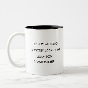 Grand master Freemason Masonic Gifts Two-Tone Coffee Mug