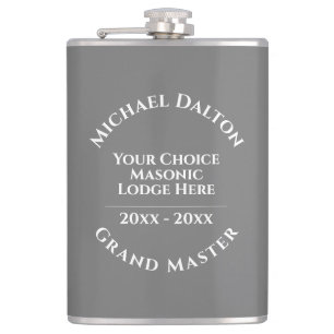 Grand Master Masonic Hip Hip Flask