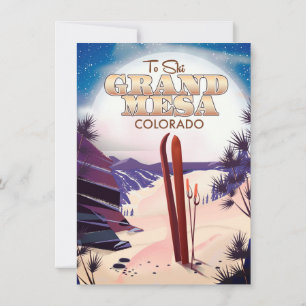 grand mesa, Colorado Ski poster. Invitation