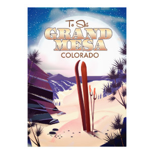 grand mesa, Colorado Ski poster. Photo Print
