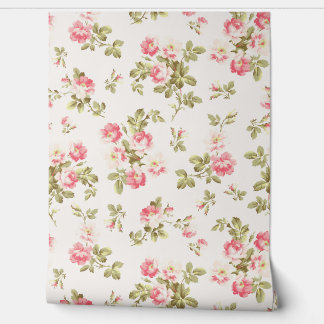 Grand Millennial Botanical Roses Summer Garden Wallpaper