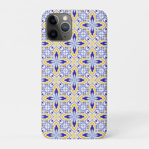 Grand Mosaic Blue and Gold Floral Mediterranean Case-Mate iPhone Case