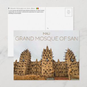 Grand Mosque of San, Mali Postcard