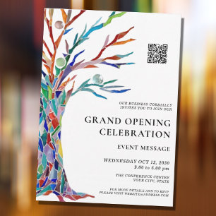 Grand Opening Business QR Code Invitation